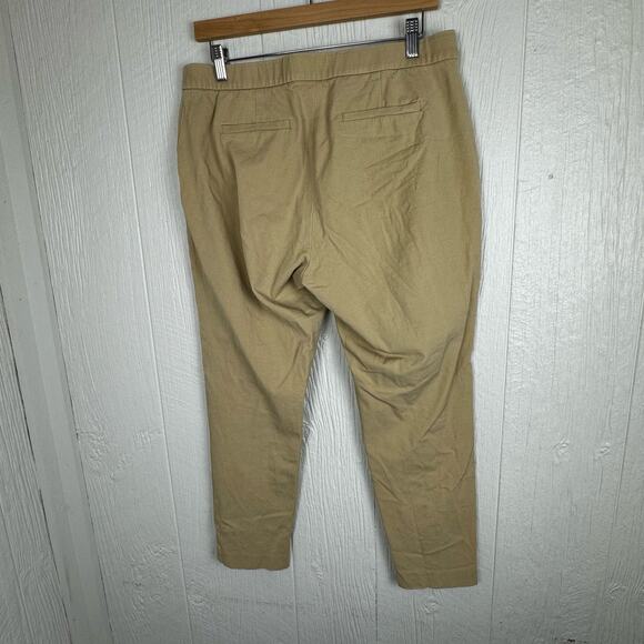J. Jill Premium Bi-Stretch Ponte Knit Tapered Ankle Pants Size 14 Tan Khaki - Picture 9 of 9